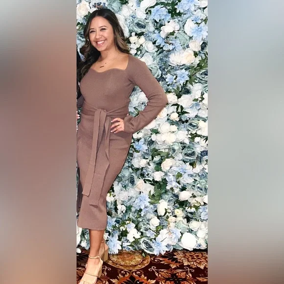Amazon Essentials | Dresses | Brown Midi Sweater Dress | Poshmark Amazon Essentials | Dresses | Brown Midi Sweater Dress | Poshmark